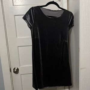 German Boutique find! Dark grey velvet mini dress from 81hours